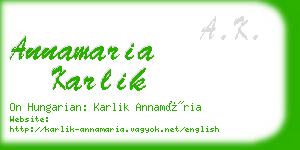 annamaria karlik business card